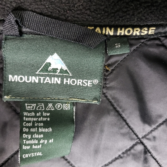 MOUNTAIN HORSE Fleece Quilted Black Zip Up Jacket "Crystal" Size Small - Picture 14 of 16